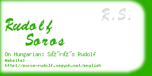 rudolf soros business card